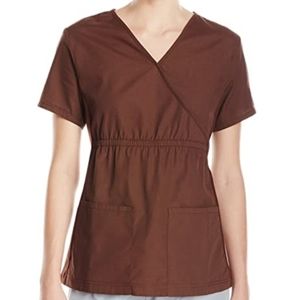 Cherokee Flexibles mock wrap scrub top